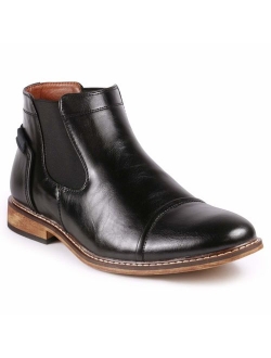 Metrocharm MC148 Men's Cap Toe Formal Dress Casual Ankle Chelsea Boot