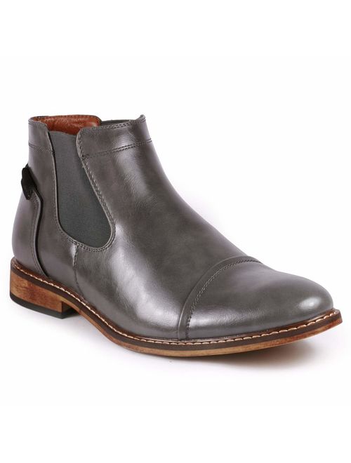 Metrocharm MC148 Men's Cap Toe Formal Dress Casual Ankle Chelsea Boot