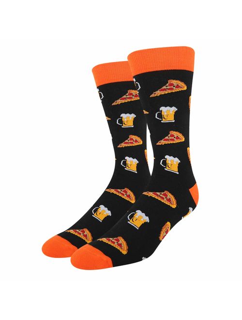 Men's Novelty Crazy Food Socks Funny Corgi Math Pineapple Fruit Pattern Gifts