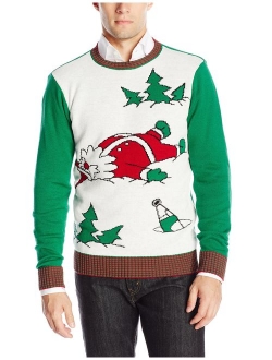 Ugly Christmas Sweater Company Men's Assorted Santa Crew Neck Xmas Sweaters