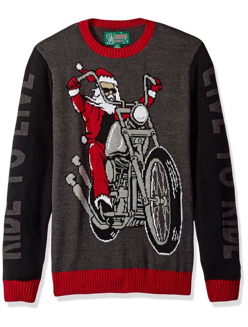 Ugly Christmas Sweater Company Men's Assorted Santa Crew Neck Xmas Sweaters