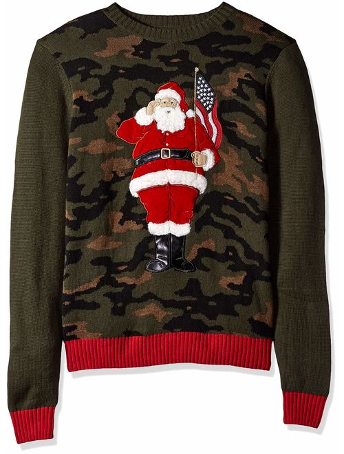 Ugly Christmas Sweater Company Men's Assorted Santa Crew Neck Xmas Sweaters