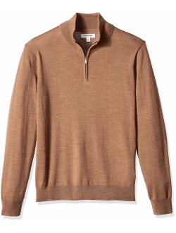 Men's Merino Wool Quarter Zip Sweater