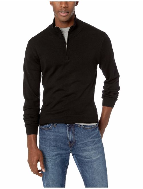 Goodthreads Men's Merino Wool Quarter Zip Sweater
