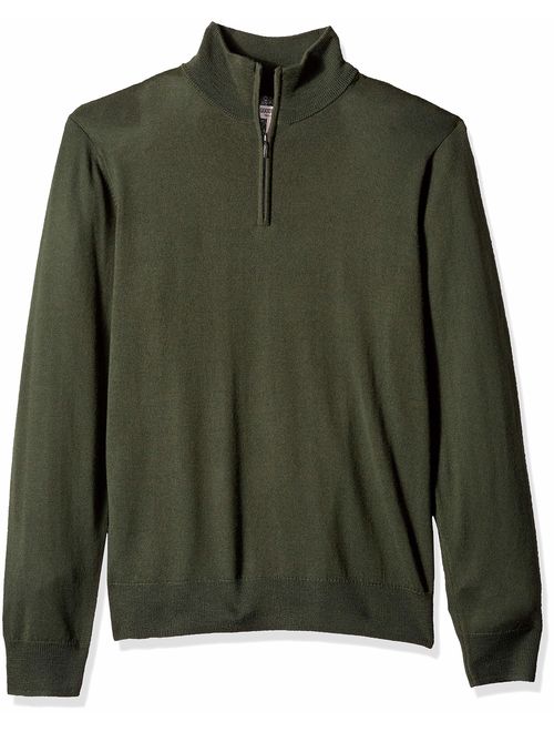 Goodthreads Men's Merino Wool Quarter Zip Sweater