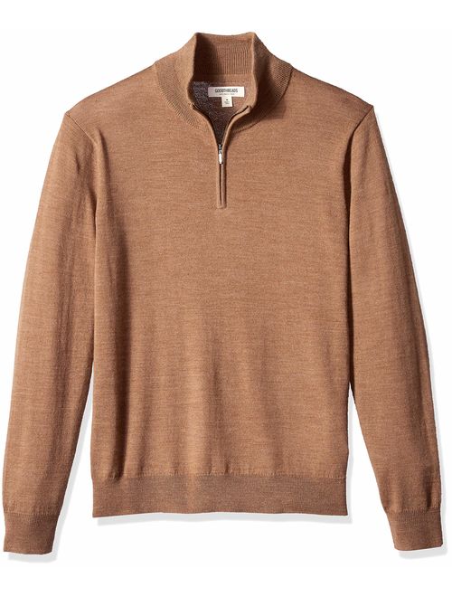 Goodthreads Men's Merino Wool Quarter Zip Sweater