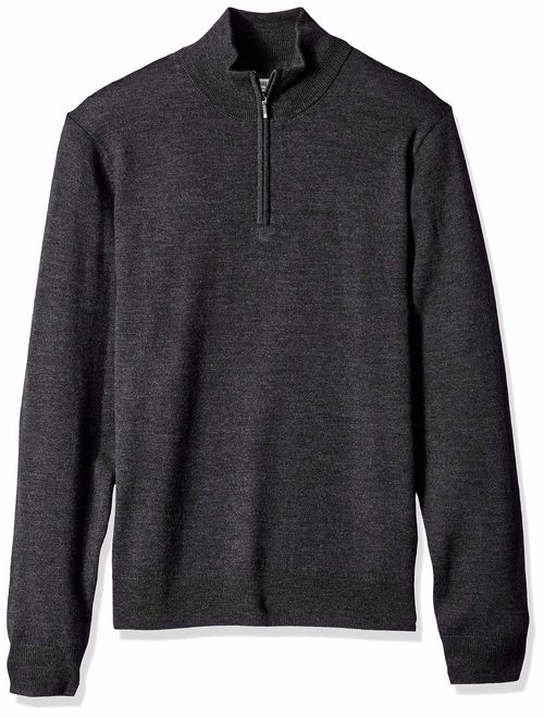 Goodthreads Men's Merino Wool Quarter Zip Sweater