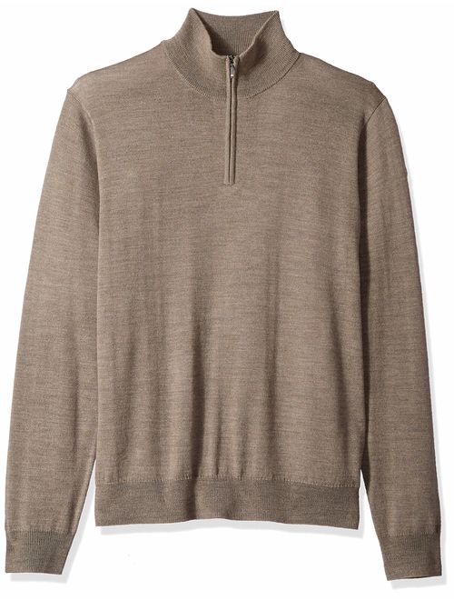 Goodthreads Men's Merino Wool Quarter Zip Sweater