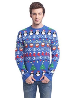 *daisysboutique** Daisyboutique Men's Christmas Decorations Stripes Sweater Cute Ugly Pullover