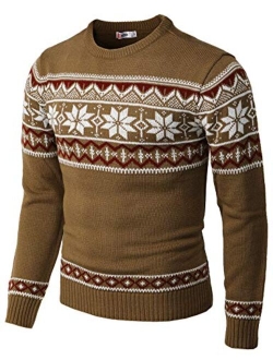 H2H Mens Casual Slim Fit Knitted Pullover Sweaters Thermal of Various Christmas Pattern