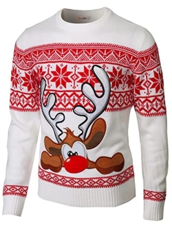 H2H Mens Casual Slim Fit Knitted Pullover Sweaters Thermal of Various Christmas Pattern