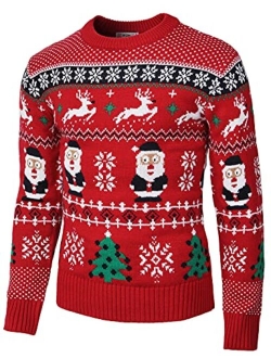 H2H Mens Casual Slim Fit Knitted Pullover Sweaters Thermal of Various Christmas Pattern