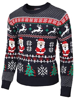 H2H Mens Casual Slim Fit Knitted Pullover Sweaters Thermal of Various Christmas Pattern