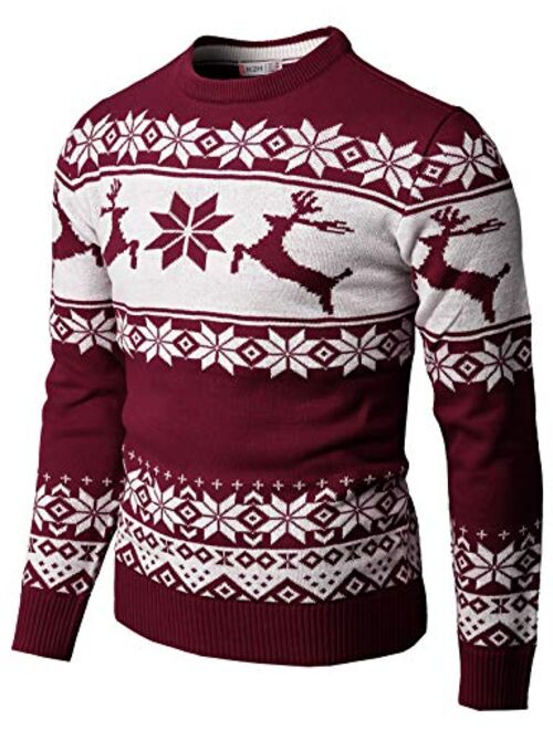 H2H Mens Casual Slim Fit Knitted Pullover Sweaters Thermal of Various Christmas Pattern