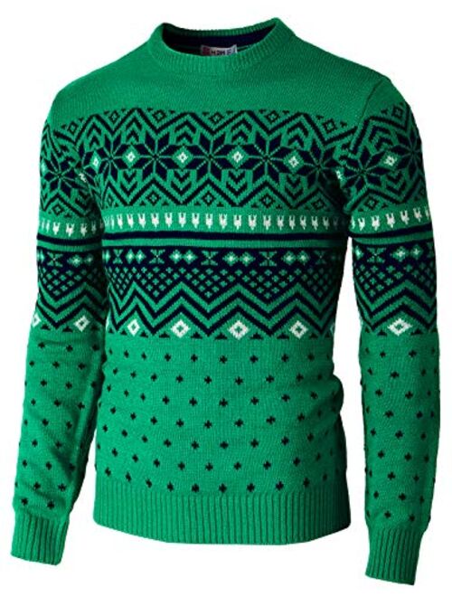 H2H Mens Casual Slim Fit Knitted Pullover Sweaters Thermal of Various Christmas Pattern