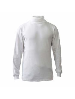 Men's 100% Interlock Knit Combed Cotton Super-Soft Euro Design Ski Casual Turtleneck Pullover