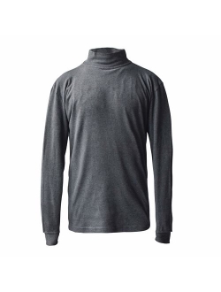 Men's 100% Interlock Knit Combed Cotton Super-Soft Euro Design Ski Casual Turtleneck Pullover