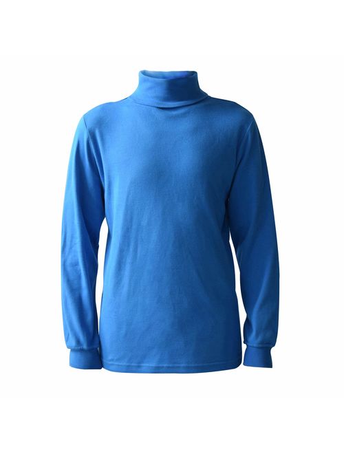 Men's 100% Interlock Knit Combed Cotton Super-Soft Euro Design Ski Casual Turtleneck Pullover