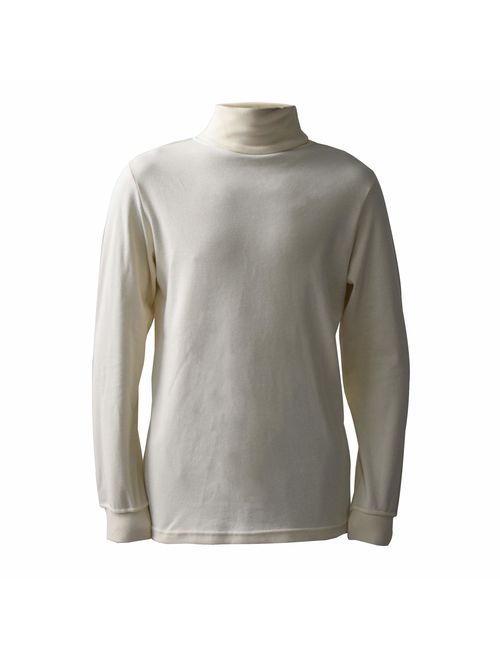 Men's 100% Interlock Knit Combed Cotton Super-Soft Euro Design Ski Casual Turtleneck Pullover