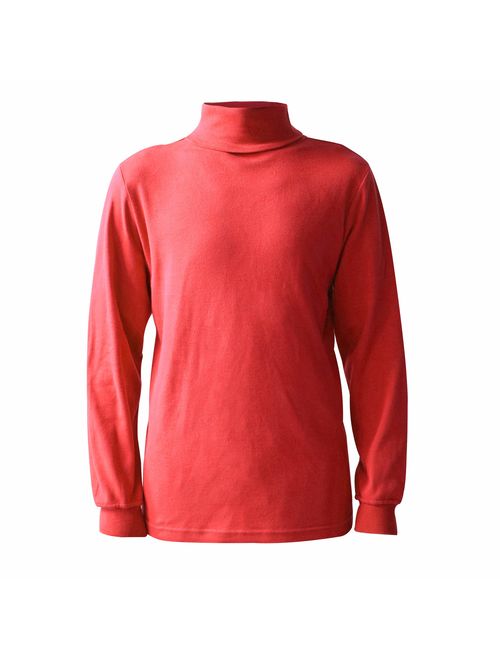 Men's 100% Interlock Knit Combed Cotton Super-Soft Euro Design Ski Casual Turtleneck Pullover