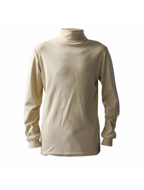 Men's 100% Interlock Knit Combed Cotton Super-Soft Euro Design Ski Casual Turtleneck Pullover