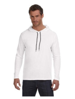 Anvil Cotton Solid Lightweight Long-Sleeve Hooded T-Shirt