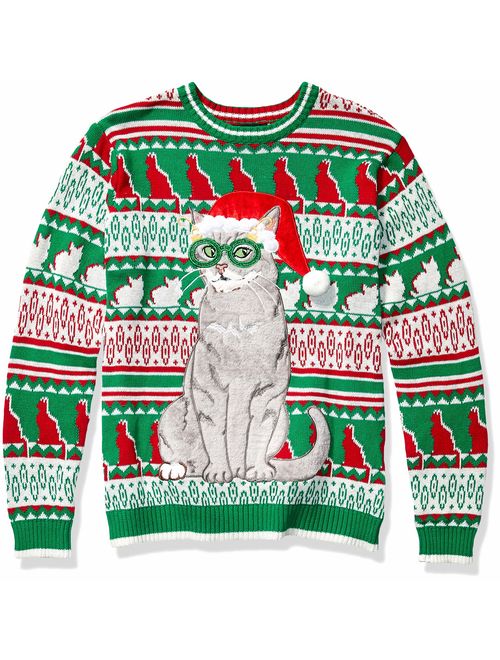 Blizzard Bay Men's Ugly Christmas Cat Sweater 