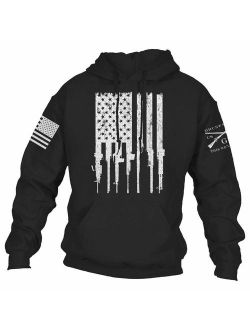 Grunt Style Rifle Flag Men's Hoodie