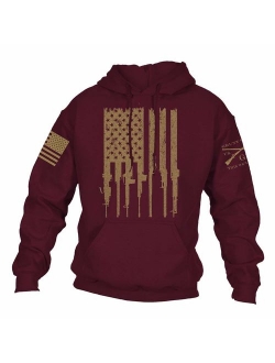 Grunt Style Rifle Flag Men's Hoodie