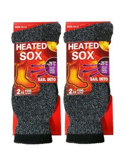 USBingoshop 2 Pairs Mens Heat Thick Insulated Extreme Boot Winter Thermal Socks 10-13