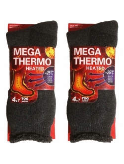 USBingoshop 2 Pairs Mens Heat Thick Insulated Extreme Boot Winter Thermal Socks 10-13