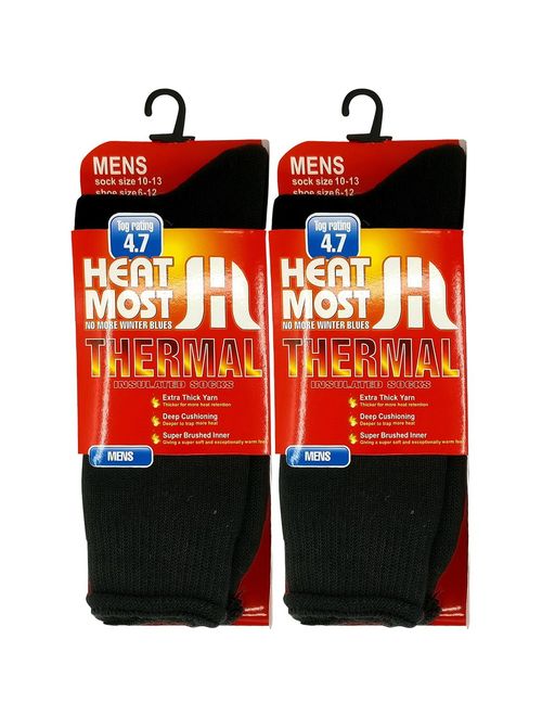 USBingoshop 2 Pairs Mens Heat Thick Insulated Extreme Boot Winter Thermal Socks 10-13