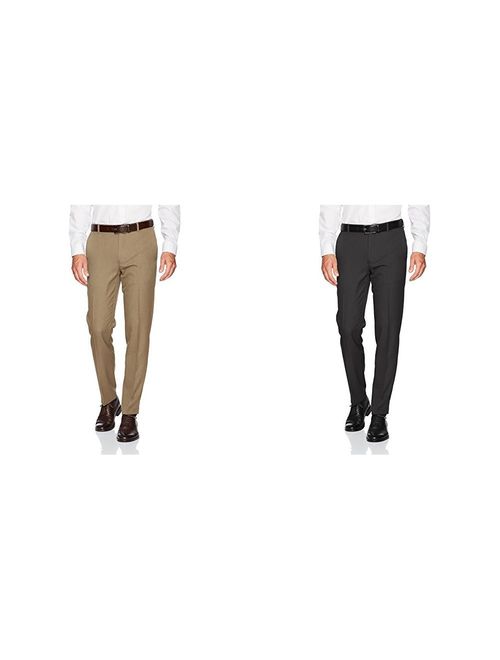 Van Heusen Men's Slim Fit Stretch Flat Front Traveler Pant