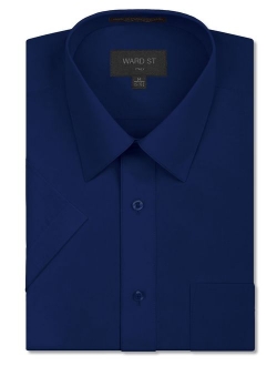 Ward St Men's Regular Fit Short Sleeve Dress Shirts