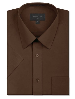 Ward St Men's Regular Fit Short Sleeve Dress Shirts