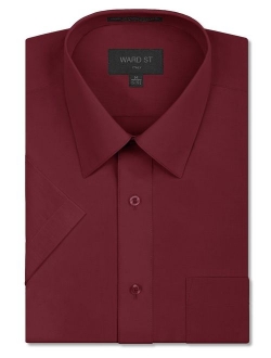 Ward St Men's Regular Fit Short Sleeve Dress Shirts