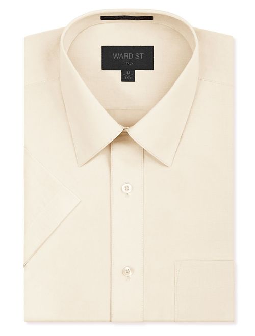 Ward St Men's Regular Fit Short Sleeve Dress Shirts