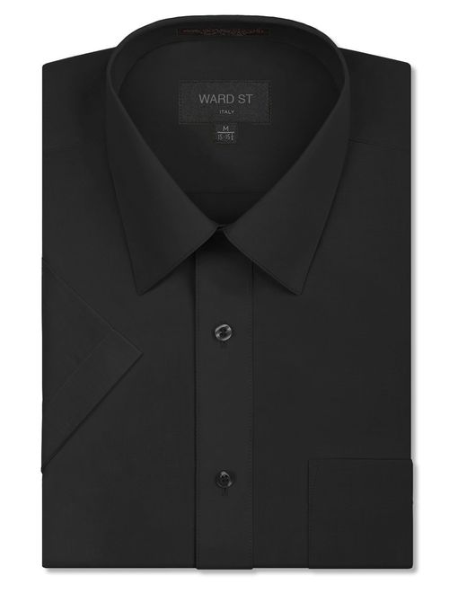 Ward St Men's Regular Fit Short Sleeve Dress Shirts