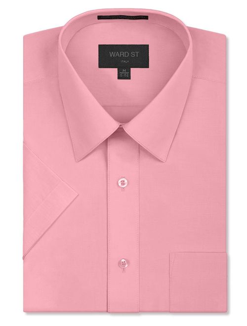 Ward St Men's Regular Fit Short Sleeve Dress Shirts