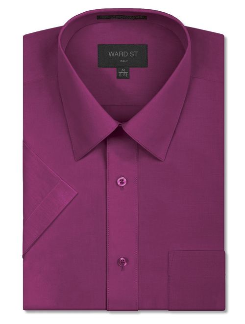 Ward St Men's Regular Fit Short Sleeve Dress Shirts