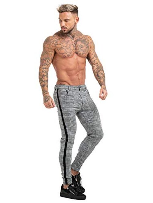 grey plaid skinny pants