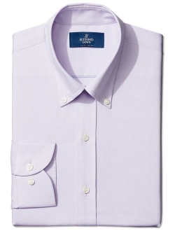 Amazon Brand - BUTTONED DOWN Men's Slim Fit Button-Collar Solid Pinpoint Dress Shirt, Supima Cotton Non-Iron