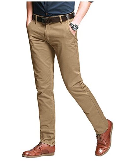 Match Men's Slim Tapered Stretchy Casual Pants #8105