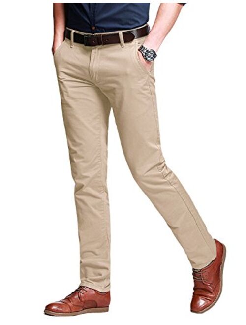 Match Men's Slim Tapered Stretchy Casual Pants #8105