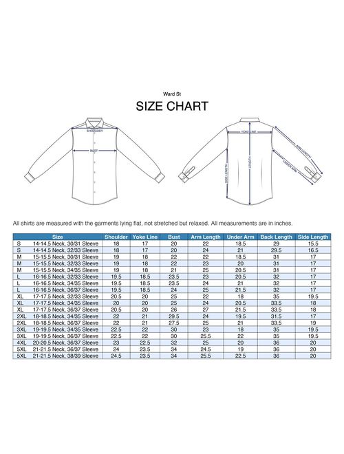 Ward St Men's Regular Fit Dress Shirts