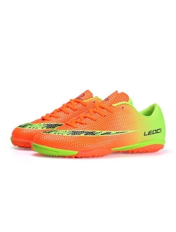 LEOCI Mens Football Shoes Boots Cleats High Ankle Soccer Boys Football Shoes Indoor Futsal Training Soccer Non-Slip