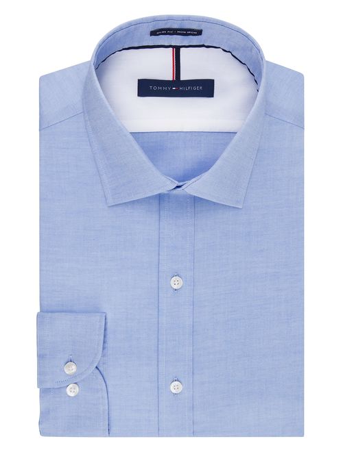 Tommy Hilfiger Men's Slim Fit Solid Non Iron Dress Shirt