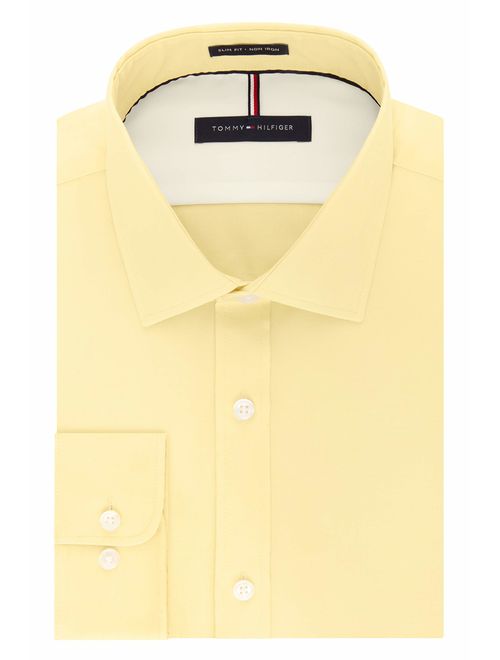 Tommy Hilfiger Men's Slim Fit Solid Non Iron Dress Shirt