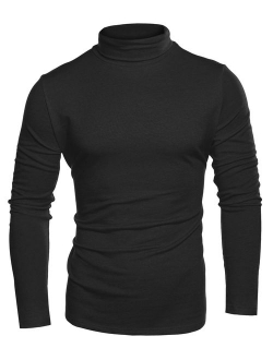 Buy COOFANDY Men's Slim Fit Turtleneck Sweater Thermal Knitted Pullover ...