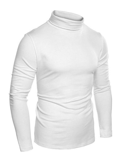 COOFANDY Mens Slim Fit Basic Thermal Turtleneck T Shirts Casual Knitted Pullover Sweaters